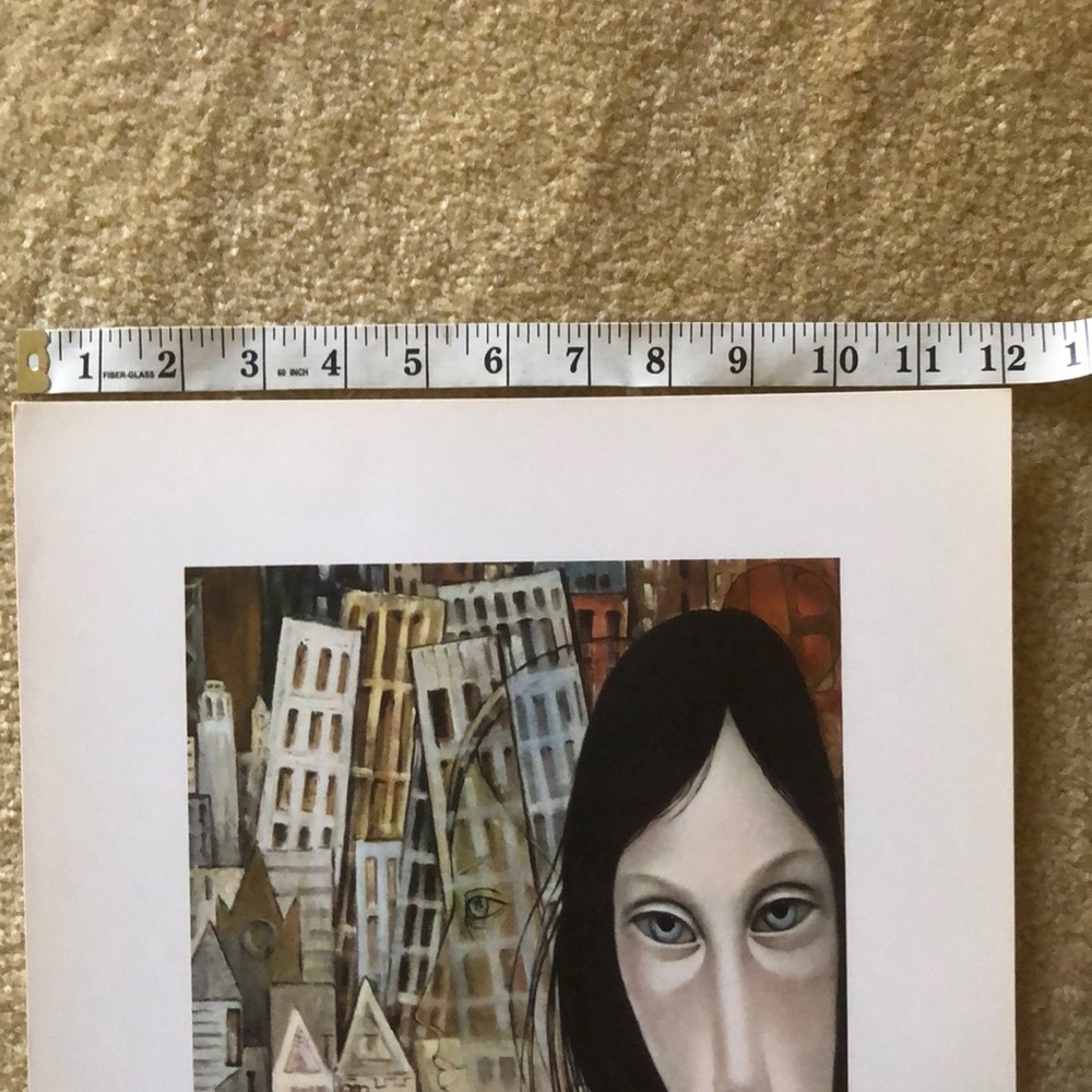 Vintage Margaret Keane Litho Print Big Eyes 1960’s Midcentury Mod Quirky - Picture 6 of 8